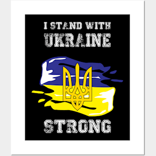 Ukraine Strong Flag Posters and Art